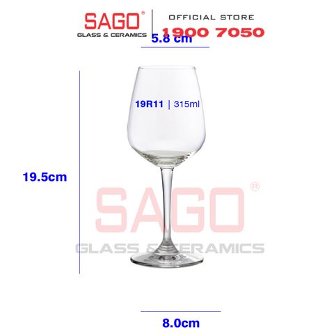  Ocean 1019R11 - Ly Thủy Tinh Ocean Lexington Red Wine 315ml | Nhập Khẩu Thái Lan 