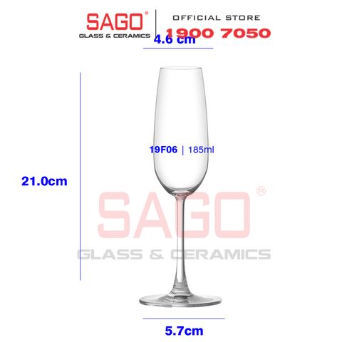  Ocean 1019F06 - Ly Thủy Tinh Ocean Lexington Flute Champagne 185ml | Nhập Khẩu Thái Lan 