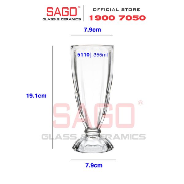  LIBBEY 5110 - Ly thủy tinh Libbey Fountainware Soda Glass 355ml | Nhập Khẩu USA 