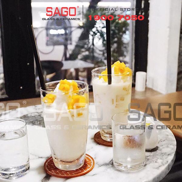  Lucky 100312 - Ly Thủy Tinh Lucky Bầu Cao 350ml | Nhập Khẩu Thái Lan 