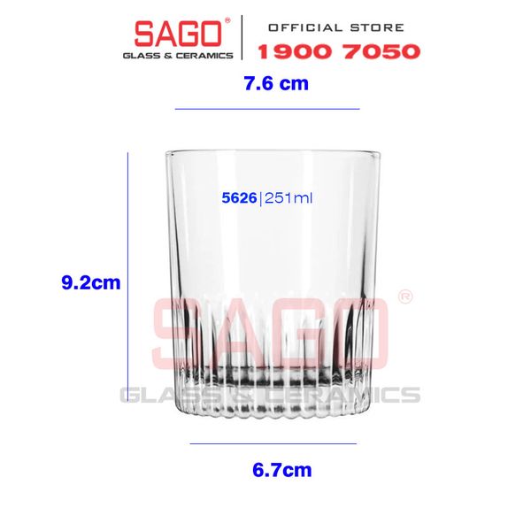  LIBBEY 15626 - Ly Libbey Tumbler Duratuff Rocks 251ml | Thủy Tinh Cường Lực Nhập Khẩu U.S 