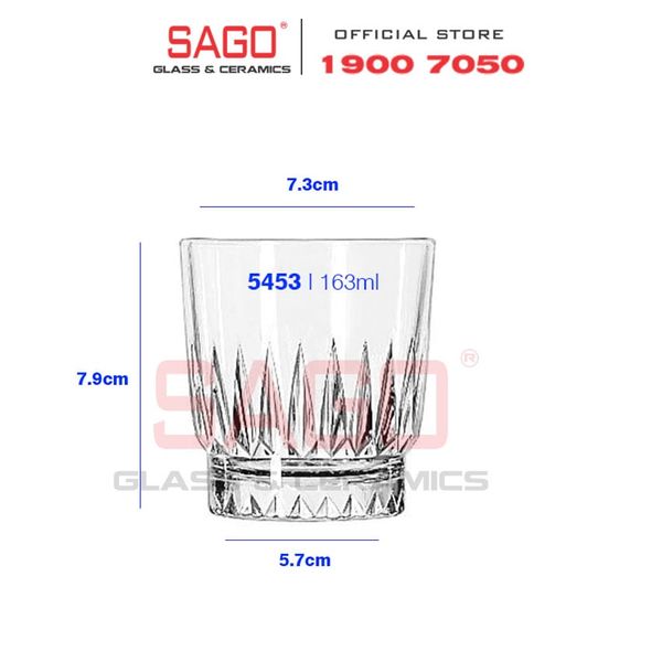  LIBBEY 15453 - Ly Thủy Tinh Libbey Winchester Dura Tuff Rock 163ml | Nhập Khẩu U.S 