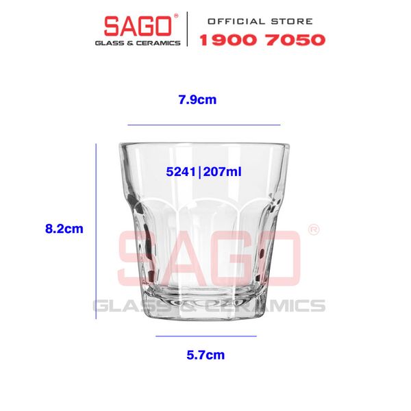  LIBBEY 15241 - Ly Thủy Tinh Cường Lực Libbey Gibraltar Rocks DuraTuff 207ml | Thủy Tinh Cao Cấp 