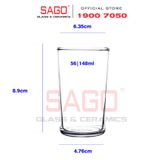  LIBBEY 56 - Ly Thủy Tinh Libbey Straight Sided Juice 148ml | Nhập khẩu USA 
