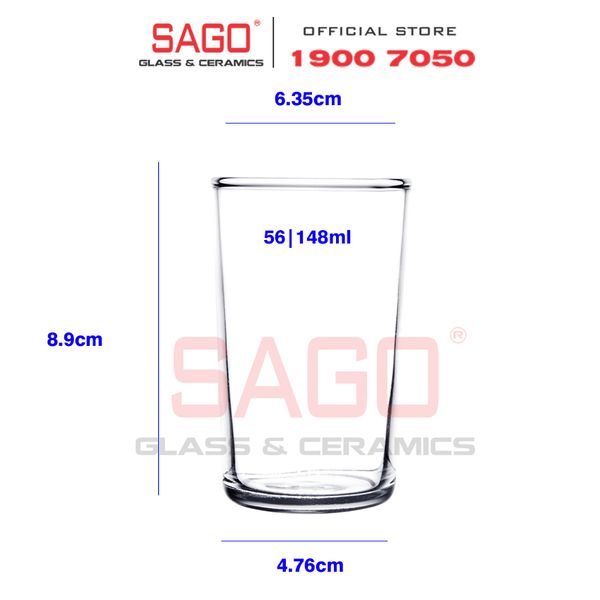  LIBBEY 56 - Ly Thủy Tinh Libbey Straight Sided Juice 148ml | Nhập khẩu USA 