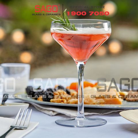  LIBBEY 9329 - Ly Thủy Tinh Libbey Master Reserve Prism Coupe 237ml | Nhập Khẩu USA 