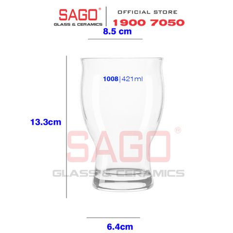  LIBBEY 1008 - Ly Bia Thủy Tinh Libbey Stacking Beer GLass 421ml | Nhập Khẩu E.U 