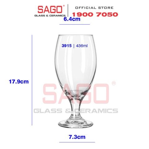  LIBBEY 3915 - Ly thủy tinh Libbey Teardrop Beer 436ml | Thủy Tinh Cao Cấp 