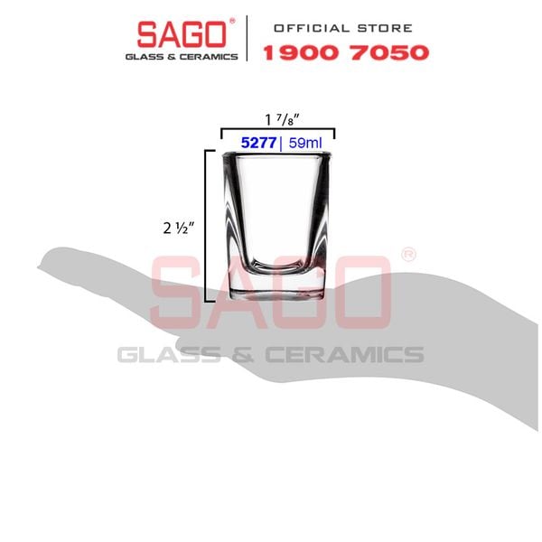  LIBBEY 5277 - Ly Thủy Tinh Libbey Prism Shot Glass 59ml | Nhập Khẩu USA 