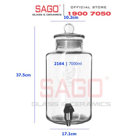  LIBBEY 92164 - Bình Thủy Tinh Libbey Farmhouse Beverage Dispens 7000ml | Nhập Khẩu U.S 