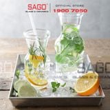  Luigi Bormioli 11965 - Chai thủy tinh Pha Lê Luigi Bormioli LOCK EAT CARAF HP10290 TAP Crystal Glasses 1096ml | Nhập Khẩu Italy 