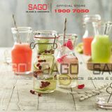  Luigi Bormioli 11963 - Chai thủy tinh Pha Lê Luigi Bormioli LOCK EAT CARAF C/TAPPO Crystal Glasses 343ml | Nhập Khẩu Italy 