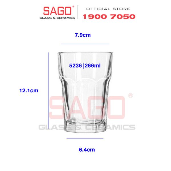  LIBBEY 15236 - Ly Thủy Tinh Cường Lực Libbey Gibraltar Hi Ball DuraTuff 266ml | Thủy Tinh Cao Cấp 