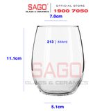  LIBBEY 213 - Ly Thủy Tinh Libbey Stemless wine 444ml | Nhập Khẩu E.U 