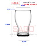  Pasabahce 420967 - Ly Thủy Tinh Pasabahce Renaissance Stackable Beer Glass 415ml | Nhập Khẩu Thổ Nhĩ Kỳ 