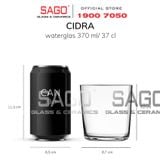  LIBBEY 250107 - Ly Thủy Tinh Libbey Cidra Water 370ml | Nhập Khẩu E.U 