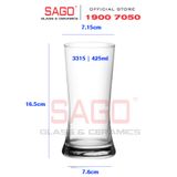  Ocean B13315 - Ly Thủy Tinh Ocean Tango Long Drink 425ml | Nhập Khẩu Thái Lan 