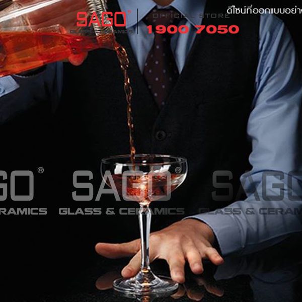  Ocean 1527S07 - Ly Thủy Tinh Ocean Connexion Coupe 215ml | Nhập Khẩu Thái Lan 