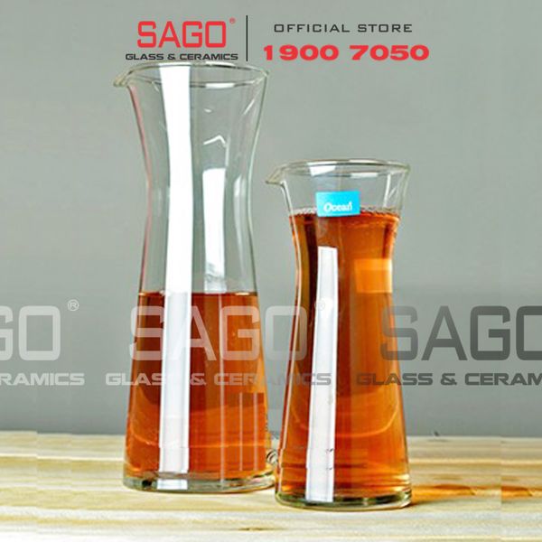  Ocean V13621 - Bình Rót Thủy Tinh Ocean Bistro Carafe 610ml | Nhập Khẩu Thái Lan 