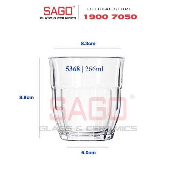 LIBBEY 15368 - Ly Thủy Tinh Libbey Picadilly Rock 266ml | Thủy Tinh Cao Cấp 