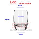  LIBBEY 2341 - Ly Thủy Tinh Libbey Endessa Rocks 207ml | Thủy Tinh Cao Cấp 