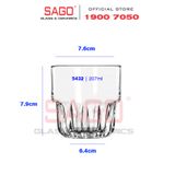  LIBBEY 15432 - Ly Thủy Tinh Cường Lực Libbey Everest Duratuff Rocks 207ml | Nhập Khẩu E.U 