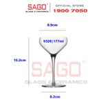  LIBBEY 9328 - Ly Thủy Tinh Libbey Master Reserve Prism Coupe 177ml | Nhập Khẩu USA 
