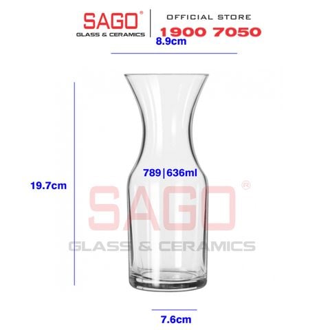  LIBBEY 789 - Bình Rót Thủy Tinh Libbey Decanter 636ml | Nhập Khẩu USA 