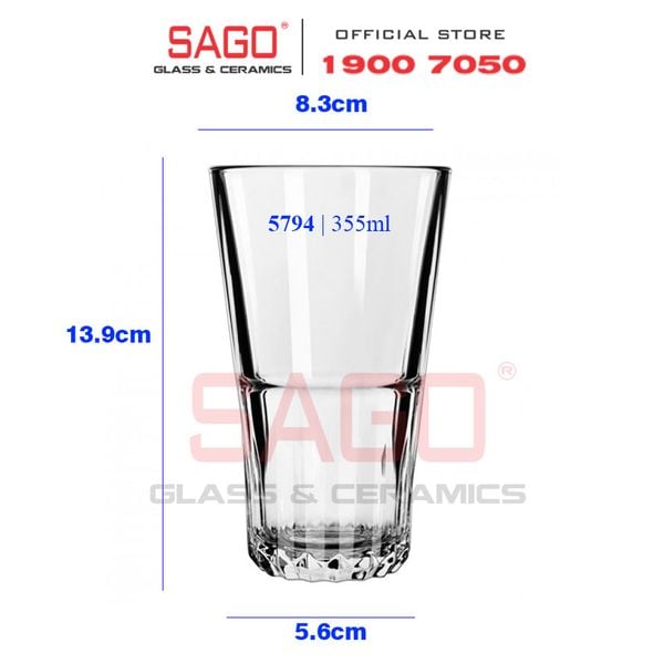 LIBBEY 15794 - Ly Thủy Tinh Libbey Brooklyn Beverage 355ml | Thủy Tinh Cao Cấp 