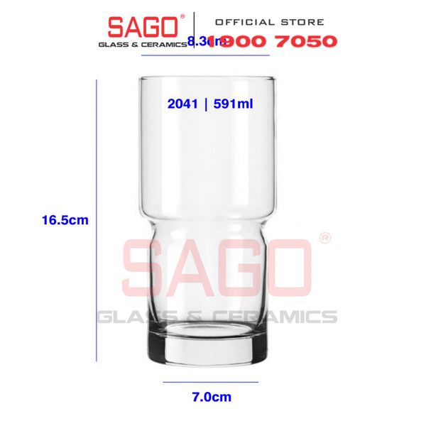  LIBBEY 12041 - Ly Thủy Tinh Cao Cấp Libbey Duratuff Newton Beverage 592ml | Nhập Khẩu USA 