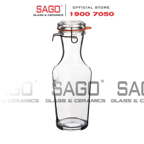  Luigi Bormioli 11965 - Chai thủy tinh Pha Lê Luigi Bormioli LOCK EAT CARAF HP10290 TAP Crystal Glasses 1096ml | Nhập Khẩu Italy 