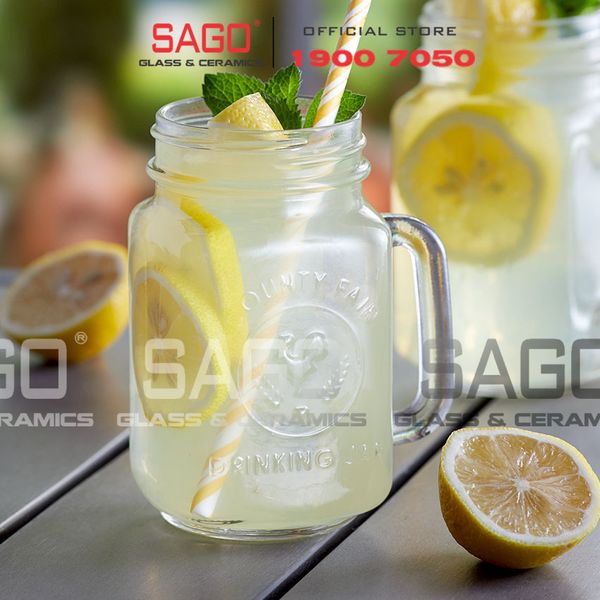 LIBBEY 97085 - Ly Thủy Tinh Libbey Drinking Jar 473ml | Thủy Tinh Cao Cấp 