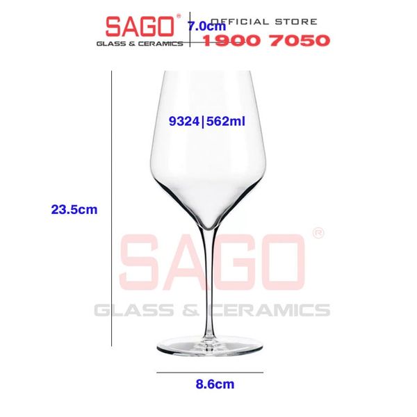  LIBBEY 9324 - Ly Thủy Tinh Libbey Prism 20 Oz Wine 562ml | Nhập Khẩu USA 