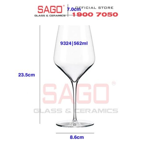  LIBBEY 9324 - Ly Thủy Tinh Libbey Prism 20 Oz Wine 562ml | Nhập Khẩu USA 