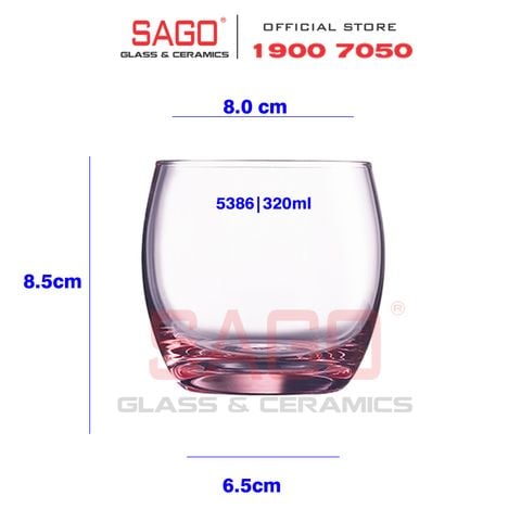  Luminarc J5386 - Ly Thủy Tinh Luminarc Salto Ice Pink 320ml | Thủy Tinh Cao Cấp 