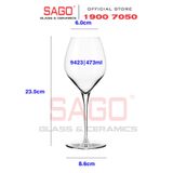  LIBBEY 9423 - Ly Thủy Tinh Libbey Rivere Wine 16 Oz 473ml | Nhập Khẩu USA 