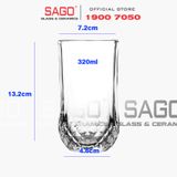  Deli KB049-1 - Ly thủy tinh Deli Whisky Carats Glass Long Drink 320ml | Thủy Tinh Cao Cấp 