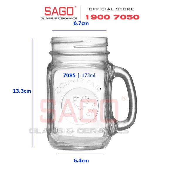  LIBBEY 97085 - Ly Thủy Tinh Libbey Drinking Jar 473ml | Thủy Tinh Cao Cấp 