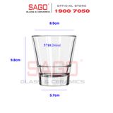  LIBBEY 15710 - Ly Thủy Tinh Cường Lực Libbey Endeavor Rocks (DuraTuff) 266ml | Thủy Tinh Cao Cấp 