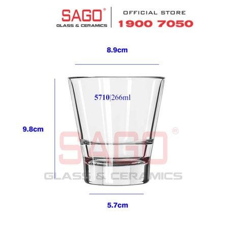  LIBBEY 15710 - Ly Thủy Tinh Cường Lực Libbey Endeavor Rocks (DuraTuff) 266ml | Thủy Tinh Cao Cấp 