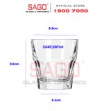  LIBBEY 15245 - Ly Thủy Tinh Cường Lực Libbey Gibraltar Rocks DuraTuff 207ml | Thủy Tinh Cao Cấp 