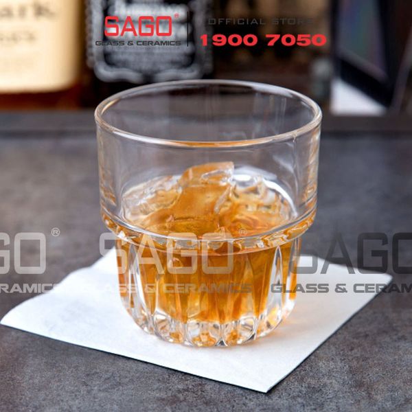  LIBBEY 15434 - Ly Thủy Tinh Cường Lực Libbey Everest Duratuff Rocks 266ml | Nhập Khẩu E.U 