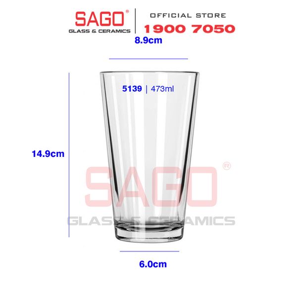  LIBBEY 5139 - Ly thủy tinh Cường Lực Libbey Libbey Mixing glass 473ml | Thủy Tinh Cao Cấp 