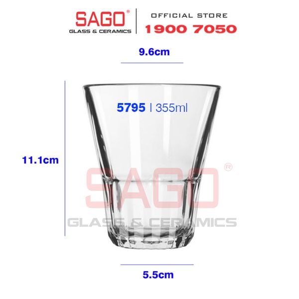  LIBBEY 15795 - Ly Thủy Tinh Libbey Brooklyn DOF 355ml | Thủy Tinh Cường Lực Cao Cấp 