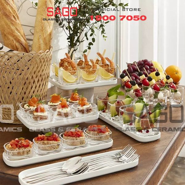  Ocean P03720 - Ly Thủy Tinh Ocean Verrine Shallow Bowl Glass 3'' | Nhập Khẩu Thái Lan 