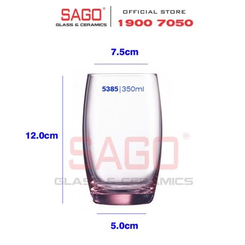  Luminarc J5385 - Ly Thủy Tinh Luminarc Salto Ice Pink 350ml | Thủy Tinh Cao Cấp 