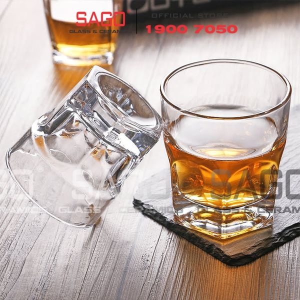  Deli Y5170-2 - Ly Thủy Tinh Deli Trà Đá Centra Rocks 300ml | Thủy Tinh Cao Cấp 