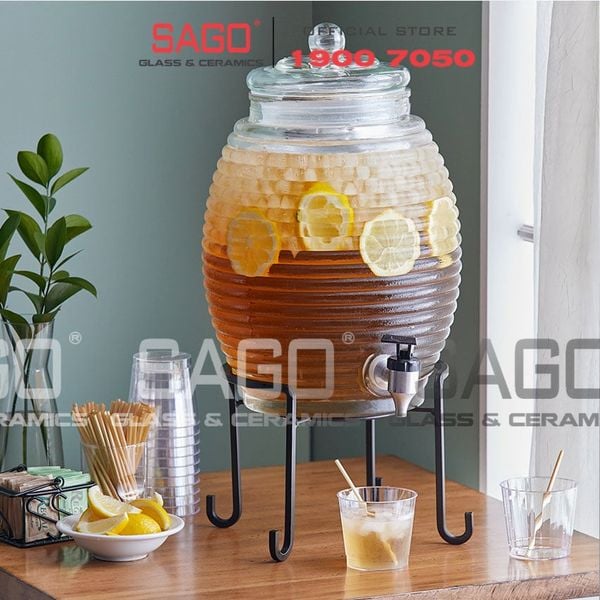  LIBBEY 92165 - Bình Thủy Tinh Libbey Beehive Beverage Dispenser 10 lít | Nhập Khẩu U.S 