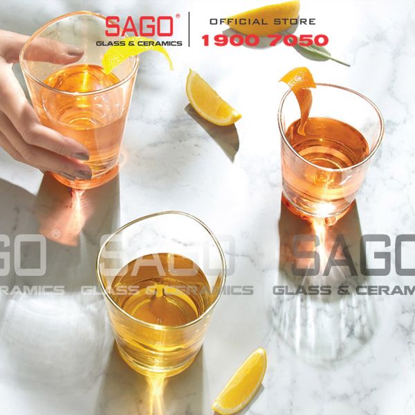  Ocean P03161 - Ly Thủy Tinh Ocean Centique Double Rock 345ml | Nhập Khẩu Thái Lan 