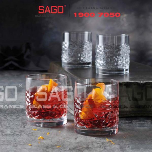 Luigi Bormioli 12346/02 - Ly thủy tinh Pha Lê Luigi Bormioli Tumbler Textures DOF Crystal Glasses 380ml | Nhập Khẩu Italy 